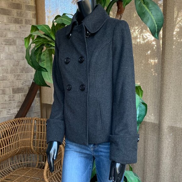 The Limited Double Breasted Wool Blend Peacoat - Picture 2 of 13